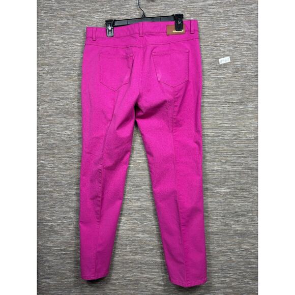 Escada Straight Jeans Womens Size 40 Pink Mid Rise Denim Stretch 34x28 - Picture 2 of 10